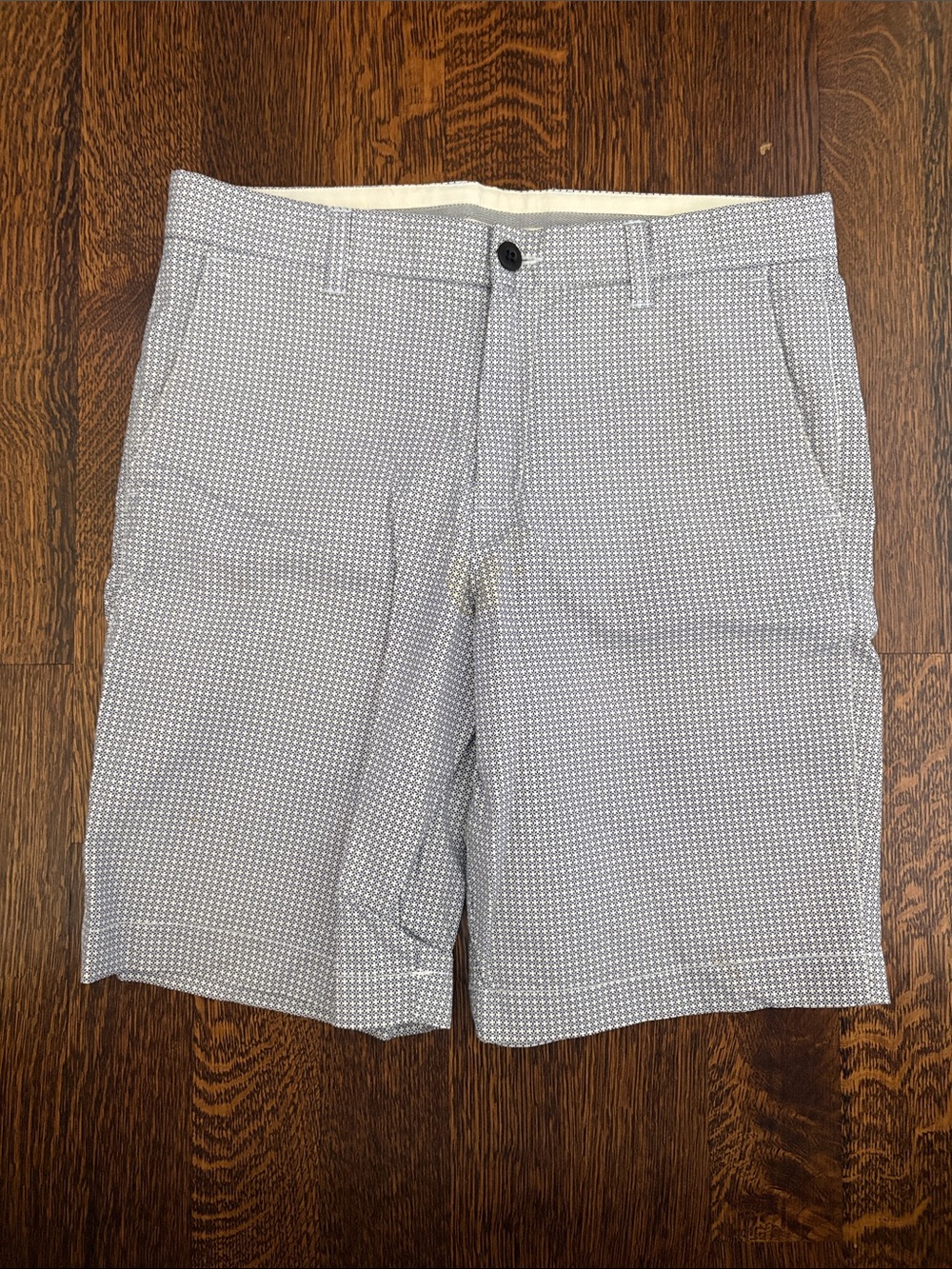 Ben Sherman Light Gray Micro-Pattern Flat Front Shorts